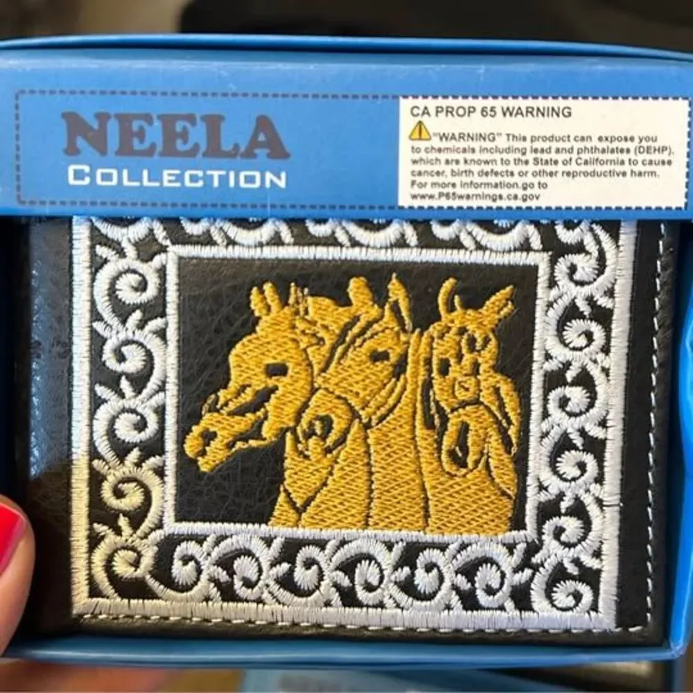 Brand New Neela & Tems Collections Leather / Embroidered Western Wallets